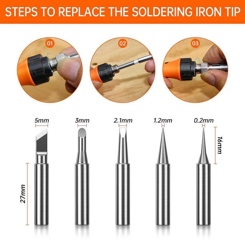 MEAKEST Soldering Iron Kit 60W gun with Ceramic Heater 9-in-1 Solder Kit tool - MT - Mrs Treak