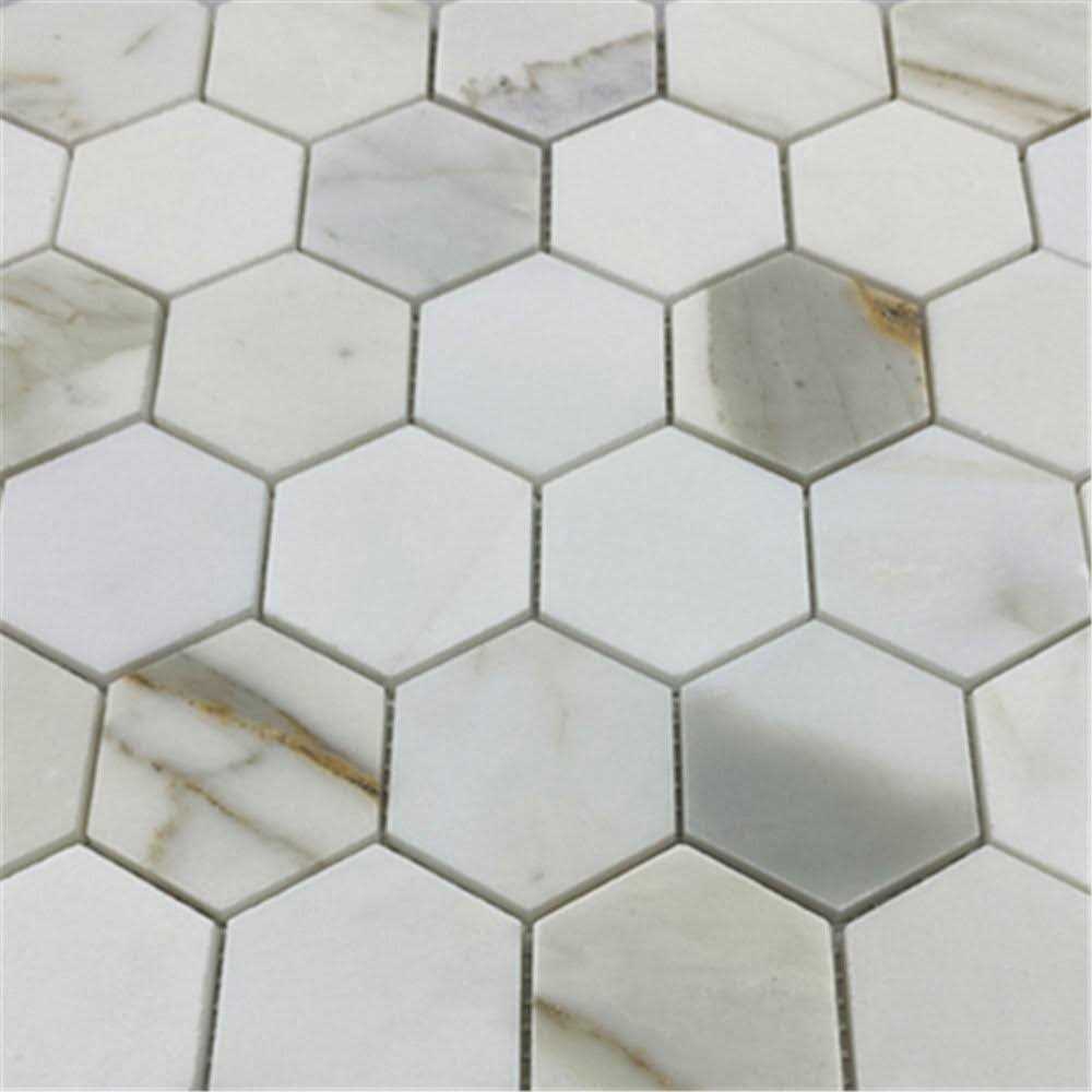 Marble Online Calacatta Gold 2×4 Brick Subway Calcutta Marble Mosaic Tile - MT - Mrs Treak