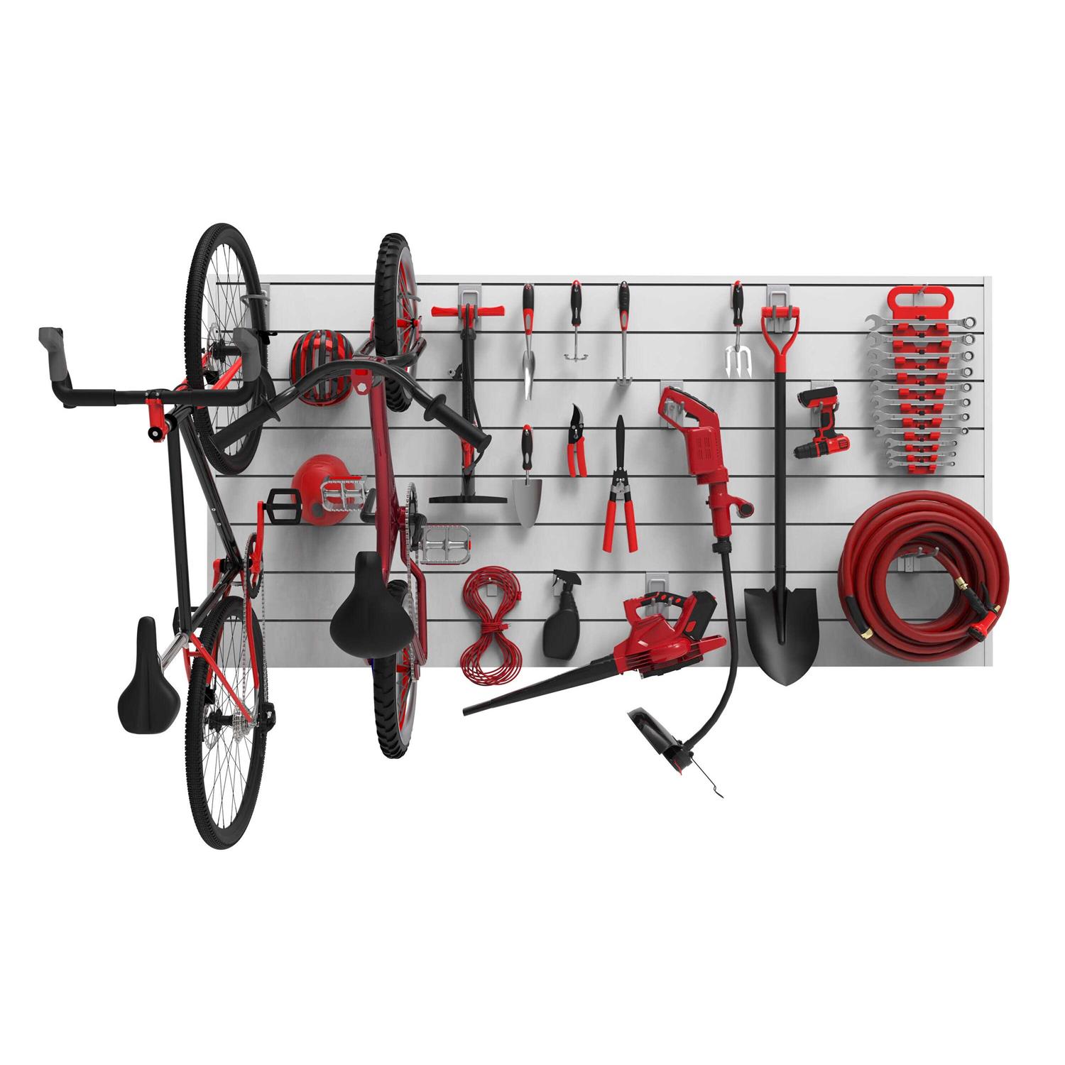 CrownWall Home 6 in. x 4 ft. Heavy Duty PVC Slatwall Organizer Panel Set - MT - Mrs Treak