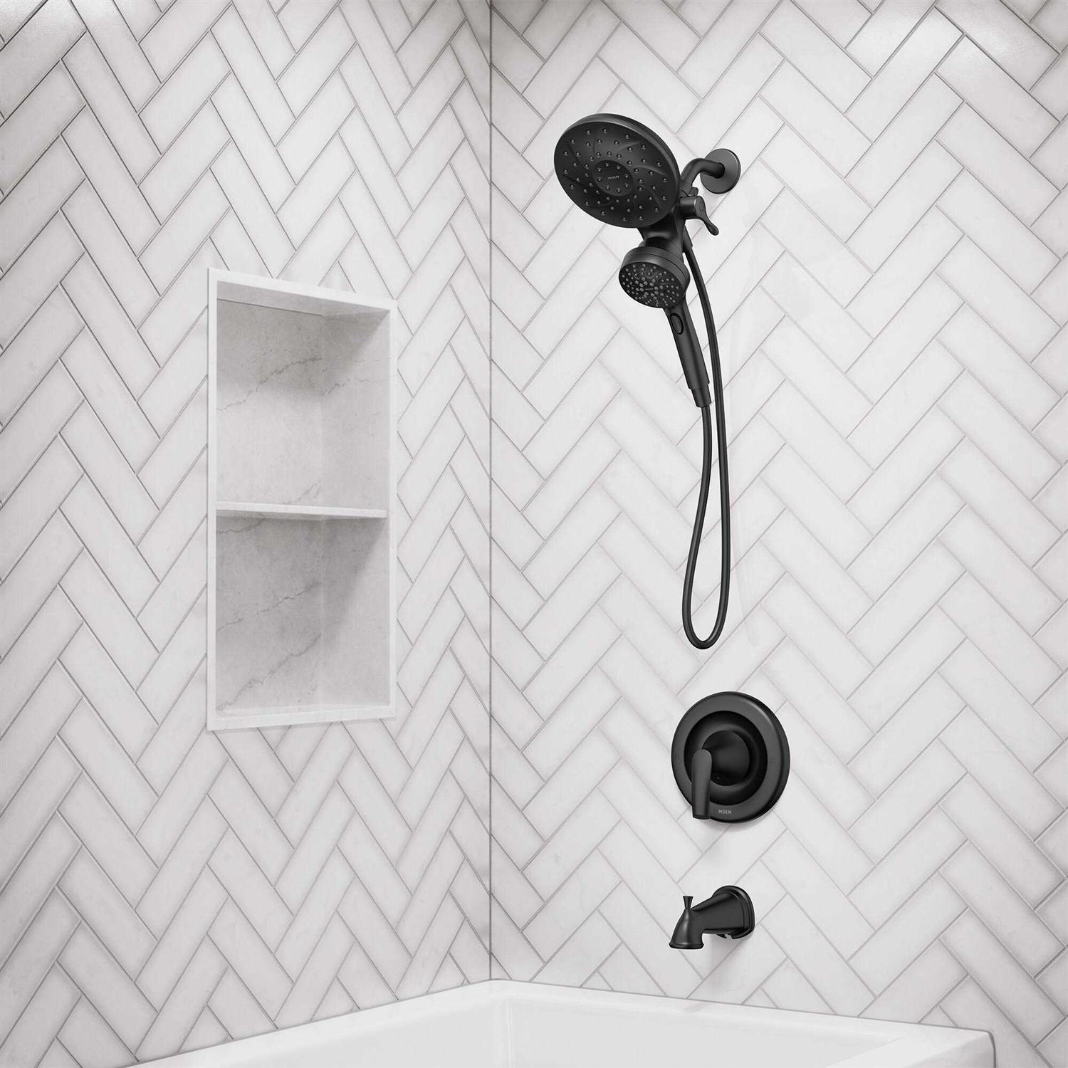 Moen Magnetix Engage Spot Resist Brushed Nickel Round Rain Shower Head Handheld Shower Head 2.5-GPM - MT - Mrs Treak