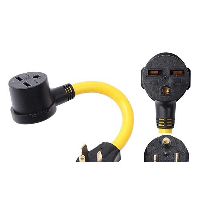 ONETAK NEMA 6-50P to 10-30R 240V 30 Amp 3 Prong Male Plug to 3 Prong Female Outlet Receptacle Generator Welder Dryer Power Cord Adapter - MT - Mrs Treak