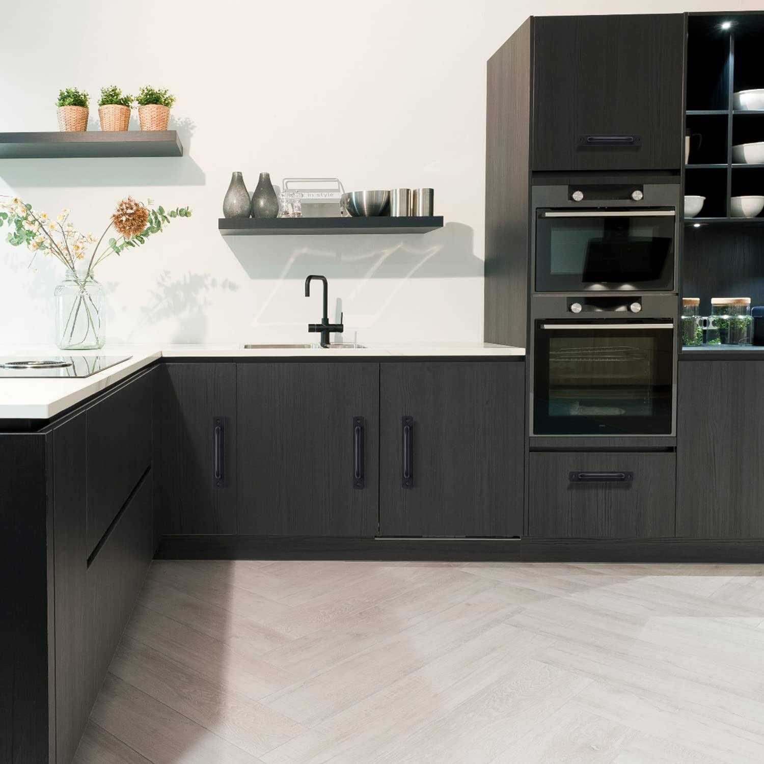 Westablize 5 Inch 128 mm Matte black Cabinet Handles Aluminum Cabinet Pulls Drawer Pulls Sliding Door Pulls - MT - Mrs Treak