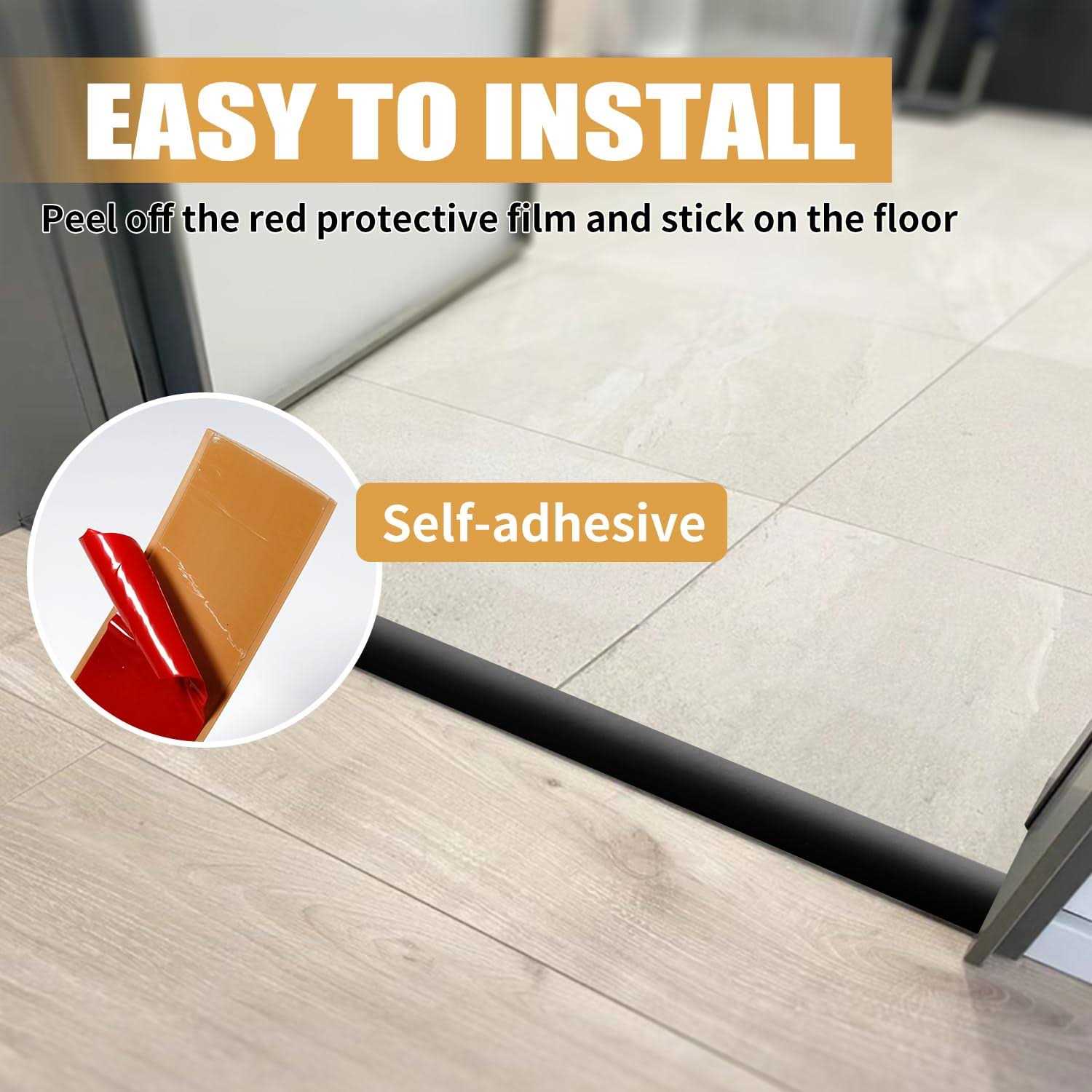 Floor Transition Strip 2 Wide Vinyl Floor Self Adhesive Flat Vinyl Flooring Laminate Floor Strip with Strong Backing for Joining Floor Gaps - MT - Mrs Treak
