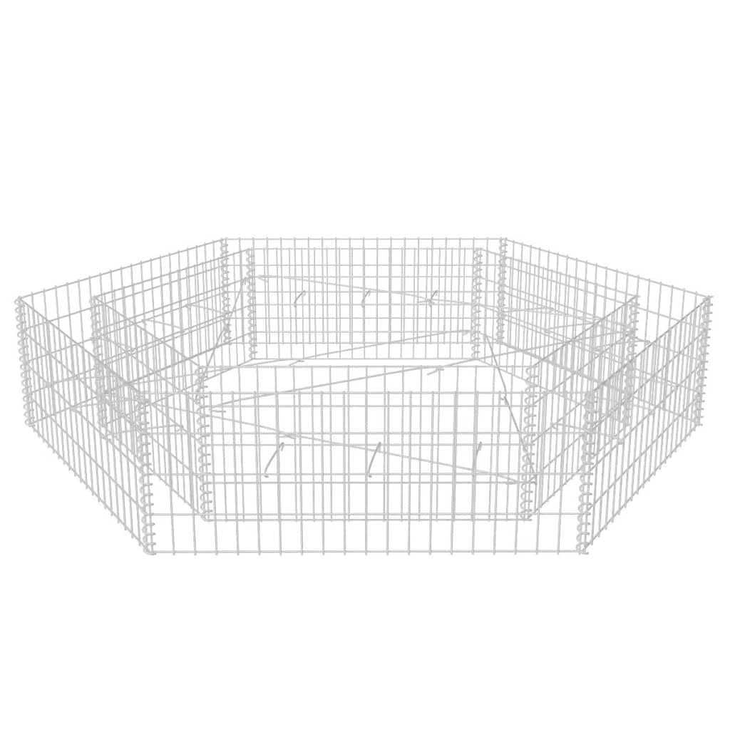 vidaXL Hexagonal Gabion Raised Bed - MT - Mrs Treak