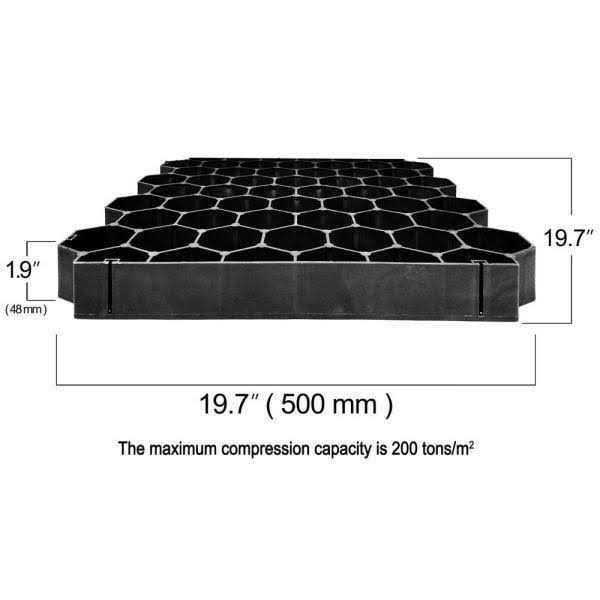 Techno Earth 19.7 in. x 19.7 in. x 1.9 Permeable Plastic Grass Pavers for Parking Lots - MT - Mrs Treak
