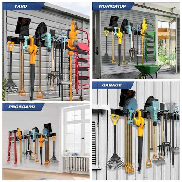 Sttoraboks Garage Tool Storage Steel Rack Load Capacity Wall Mounted Storage Organizer Double Hooks - MT - Mrs Treak
