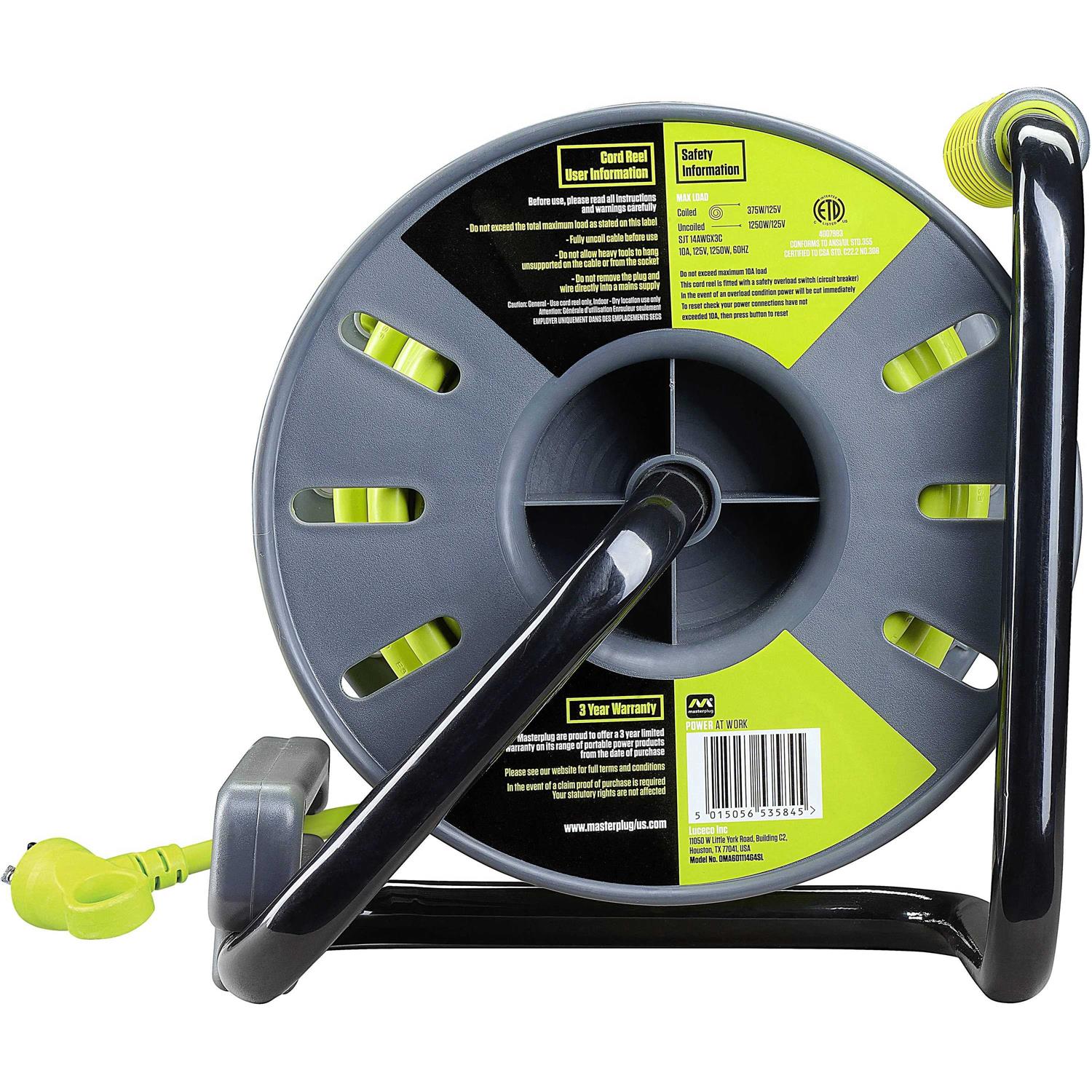 Masterplug 40-ft PVC Cord Reel - MT - Mrs Treak