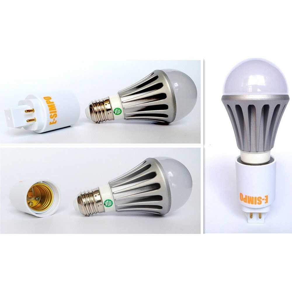 E-Simpo 4Pin GX24Q to E26/E27 CFL Socket Lamp Base Adapter Converter - MT - Mrs Treak