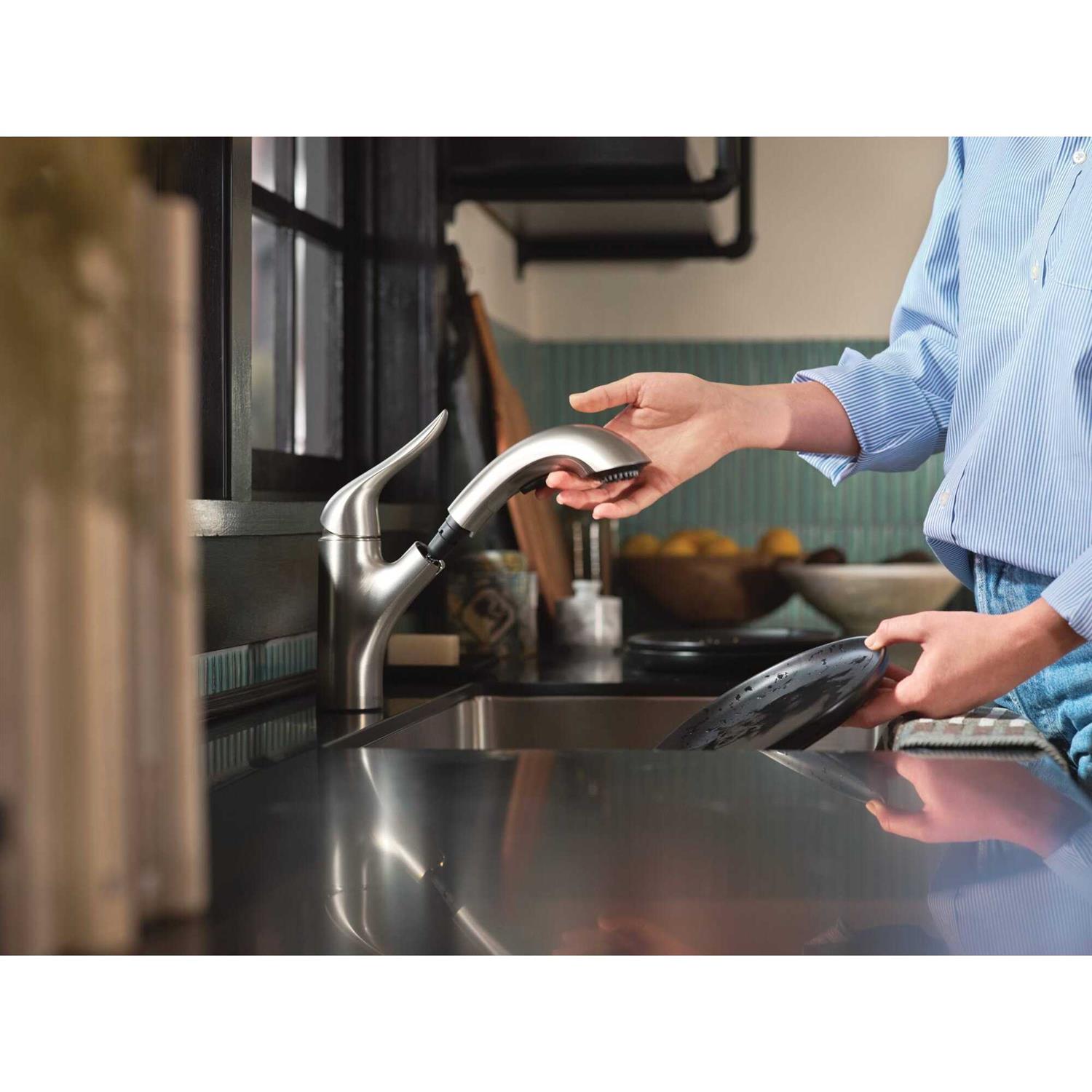 Moen Stainless Steel 3-1/2 Basket Strainer with Drain Assembly - MT - Mrs Treak