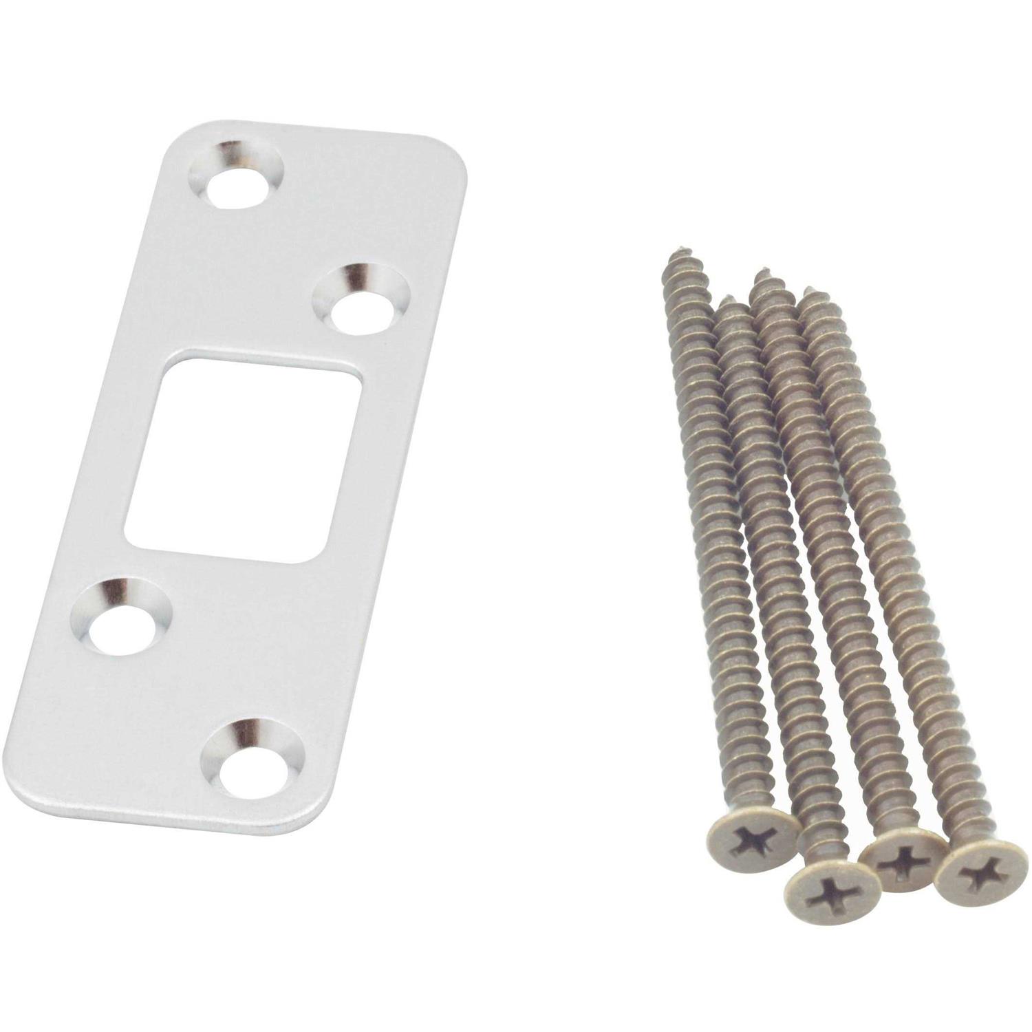 Stone Harbor Hardware Round Corner Deadbolt Strike Plate Center-to-Center - MT - Mrs Treak