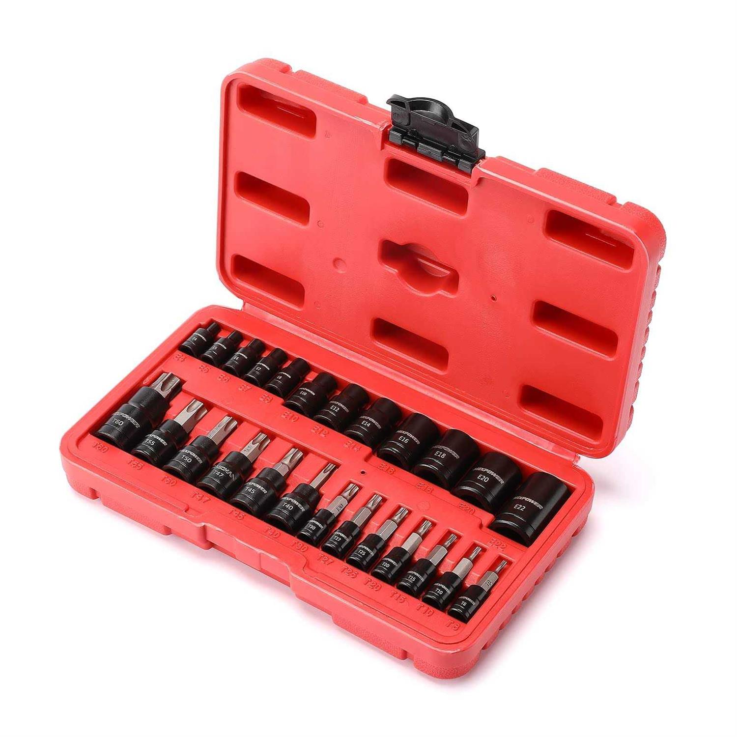 MIXPOWER 15-piece Drive Shallow Universal Impact Socket Set - MT - Mrs Treak