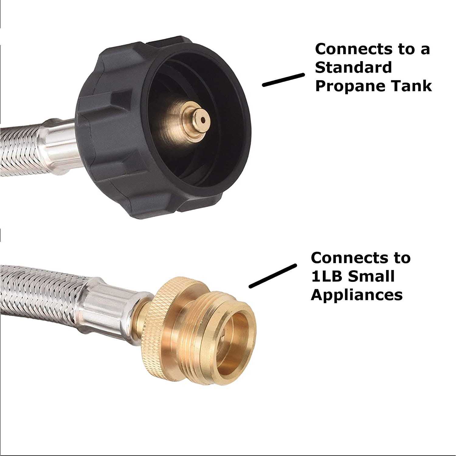 Flame King Steel Braided Hose with Regulator - MT - Mrs Treak