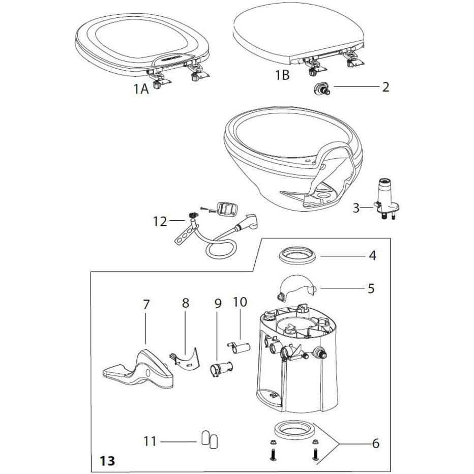 Thetford 42137 Aqua Magic II Base - MT - Mrs Treak