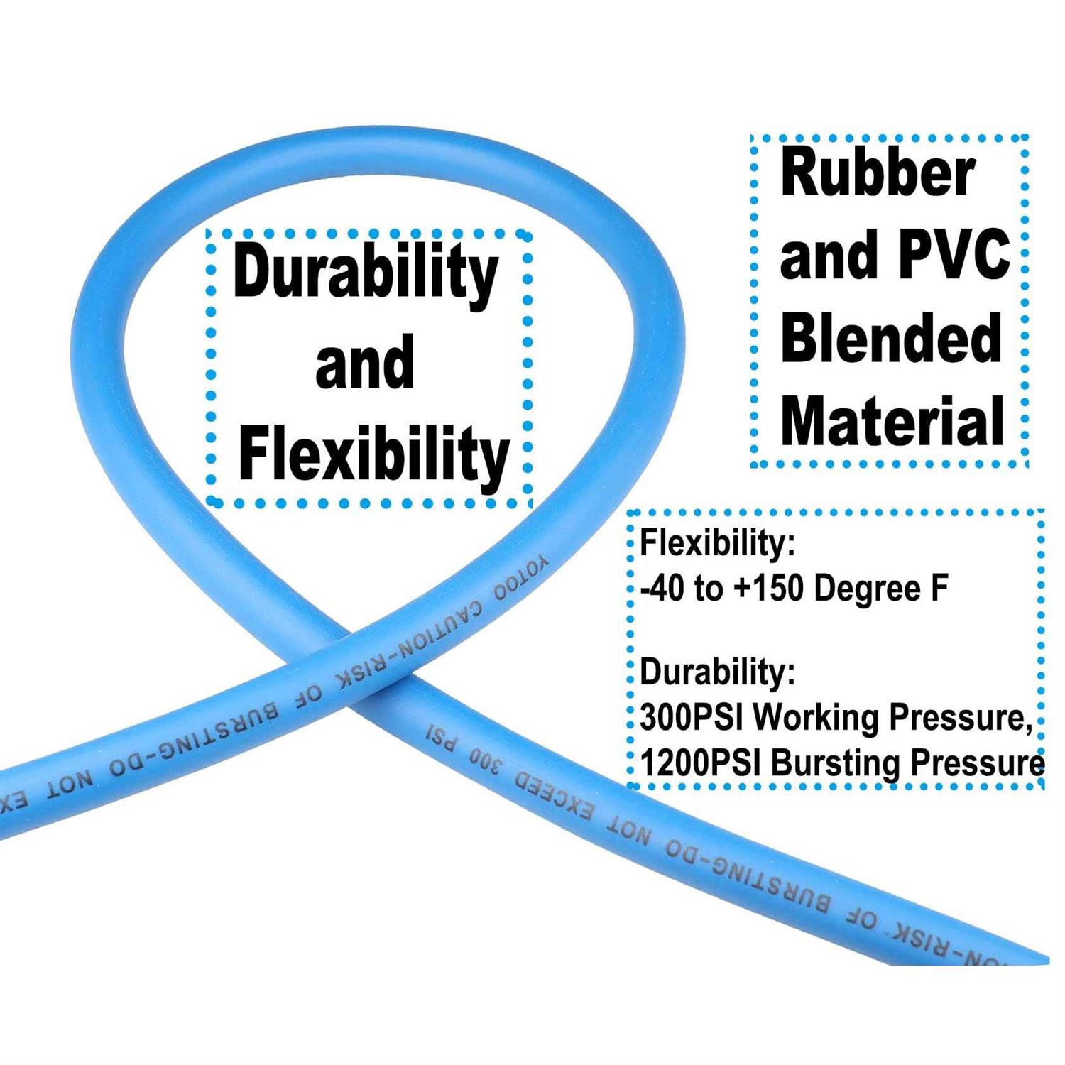 Yotoo Hybrid Air Hose 300 PSI Heavy Duty - MT - Mrs Treak