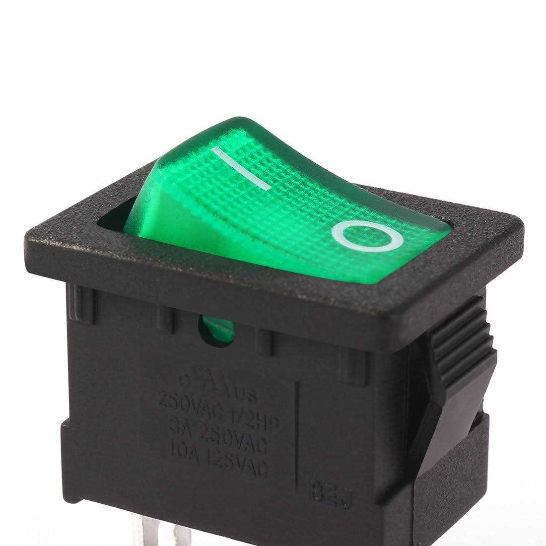 uxcell Ac 125v/12a 250v/10a Spdt 3P 3 Position On-Off-On Rocker Switch Black - MT - Mrs Treak