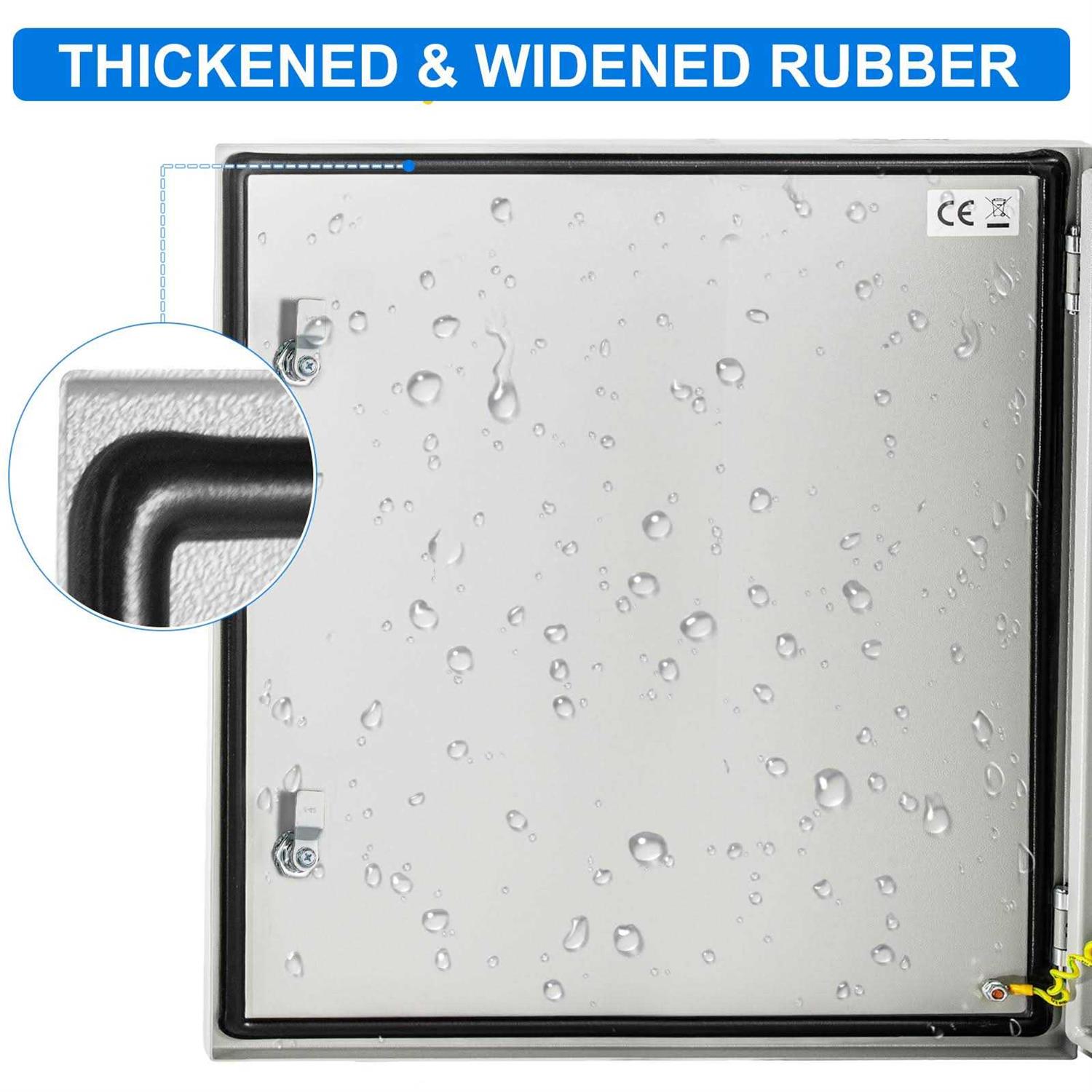 VEVOR NEMA Steel Enclosure 12 x 12 x 6” NEMA 4X Steel Electrical Box IP66 Waterproof & Dustproof Outdoor/Indoor Electrical Junction Box DQXJSTCFS30X30X15V0 - MT - Mrs Treak