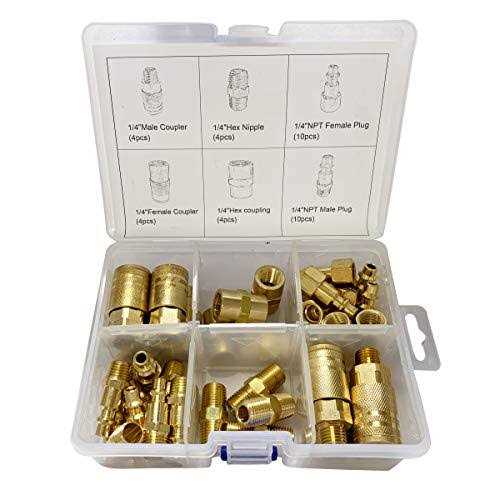 TL TOOLEGIN 3/8 NPT Male x NPT Female Brass Bushing Reducer Adapter Reducing Pipe Fitting 5pcs 1200 PSI - MT - Mrs Treak