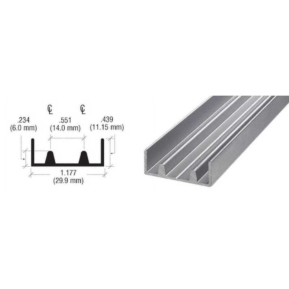 Crl D12ba Brite Anodized Aluminum 1/2 inch J-Channel - MT - Mrs Treak