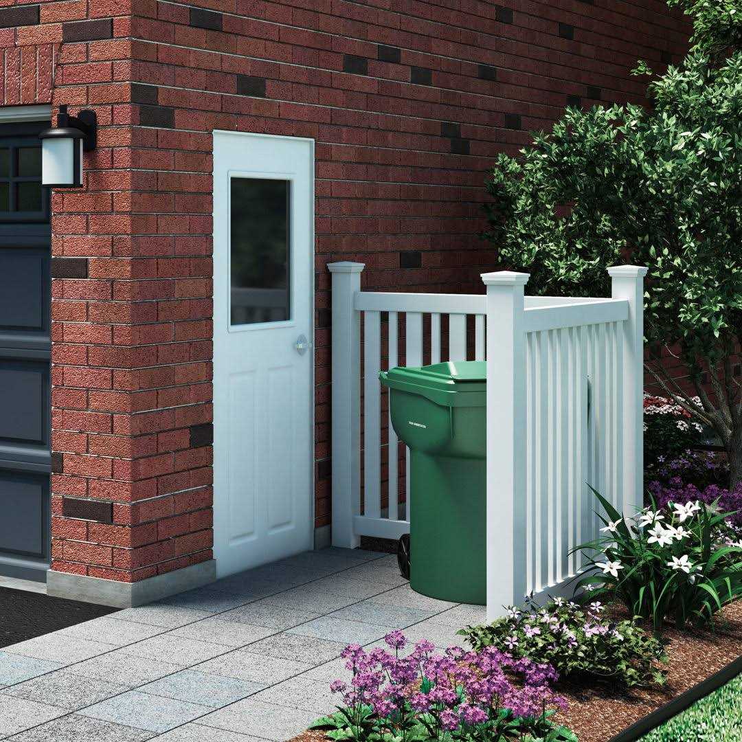 Outdoor Essentials Lafayette 4 ft. x 6 ft. White Vinyl Picket Fence Panel - MT - Mrs Treak