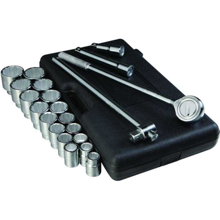 Pittsburgh 20 Piece Jumbo Socket Set - MT - Mrs Treak