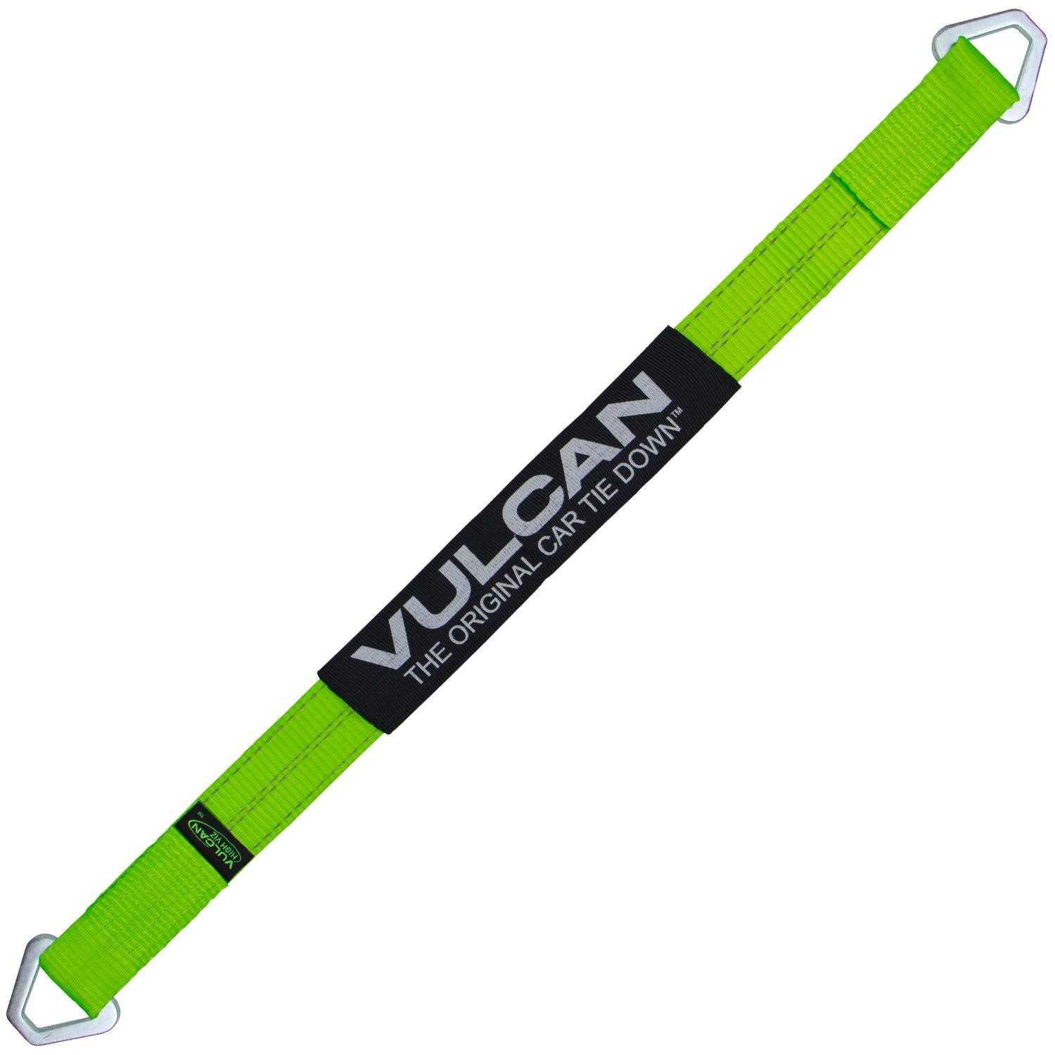VULCAN Car Tie Down Axle Strap with Wear Pad 2 Inch x - MT - Mrs Treak