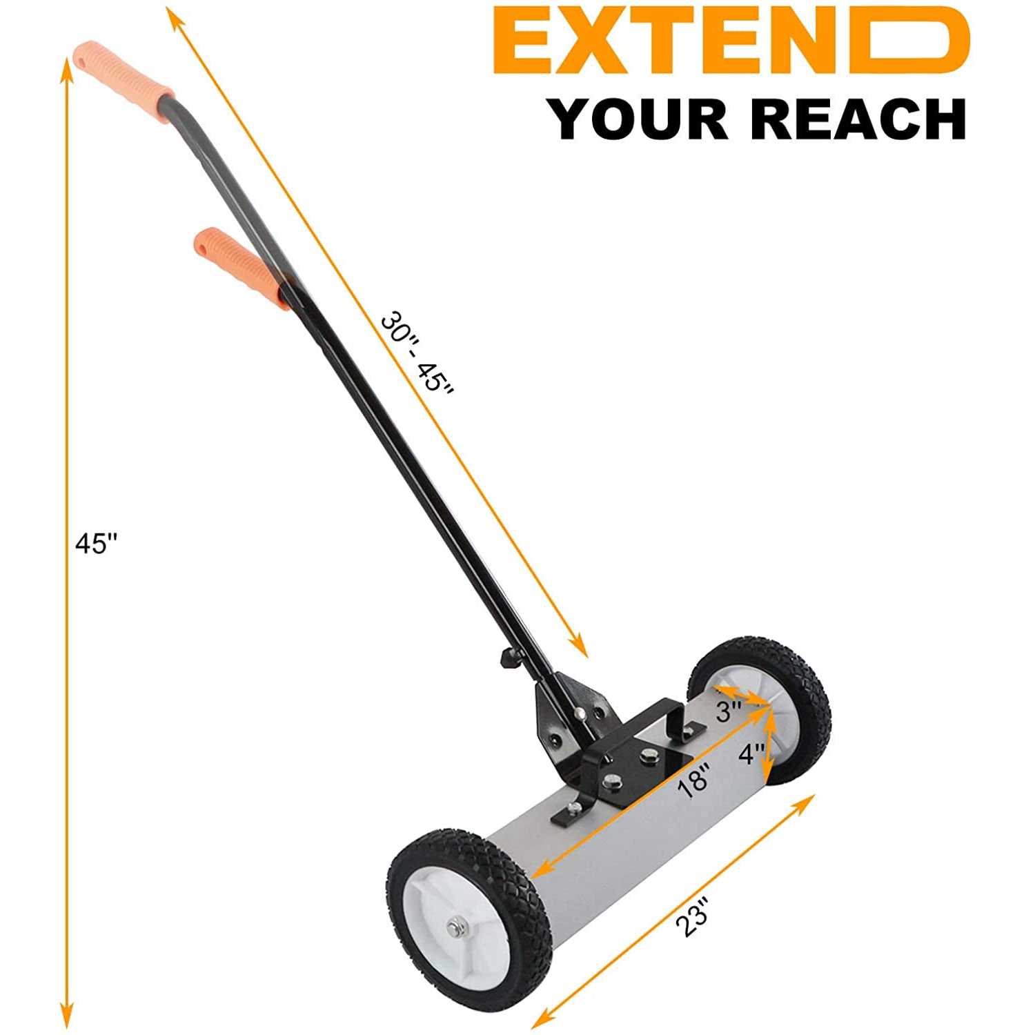 Toolwiz Magnetic Sweeper Magnetic Pickup Telescoping Magnet Holder with Quick Release and - MT - Mrs Treak