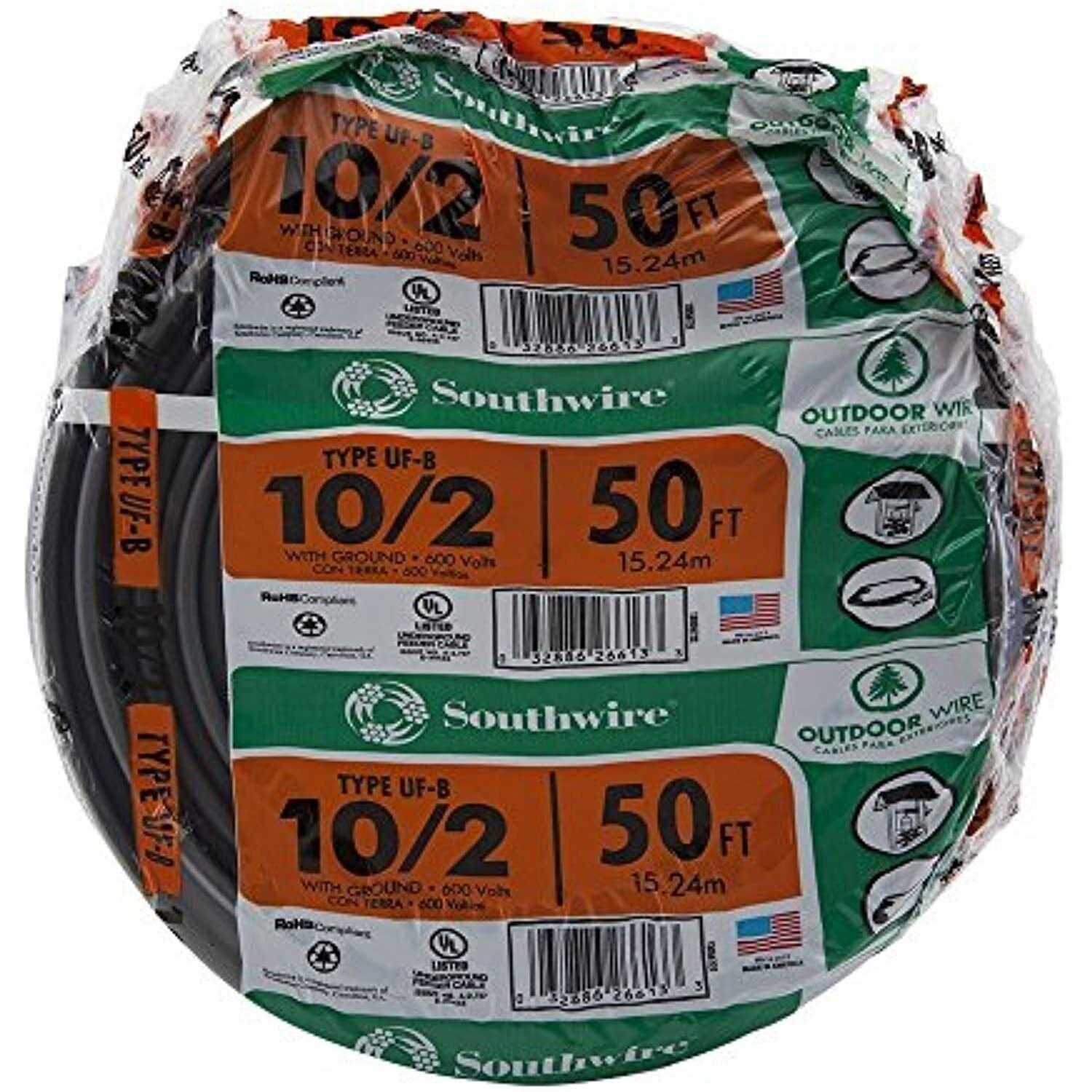 Southwire 10-4 Black Sjoow Power Cord 55812644 - MT - Mrs Treak