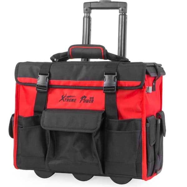 Xtremepowerus Rolling Tool Bag 18 with Wheels Portable Storage Organizer - MT - Mrs Treak