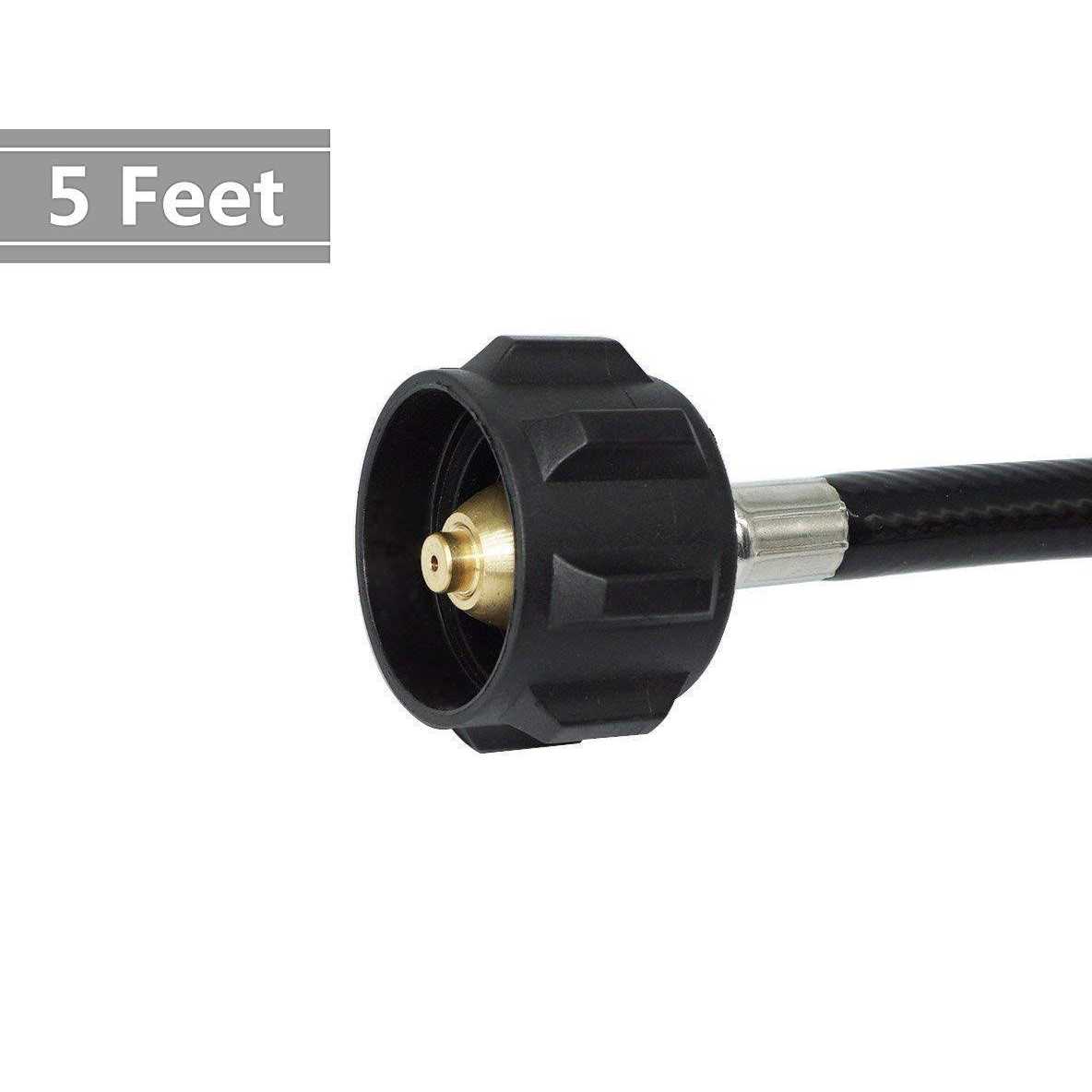 DOZYANT Propane Adapter Hose 1 Lb to 20 Lb Converter Replacement for Qcc1/Type1 Tank Connects 1 Lb Bulk Portable Appliance to 20 Lb Propane - MT - Mrs Treak