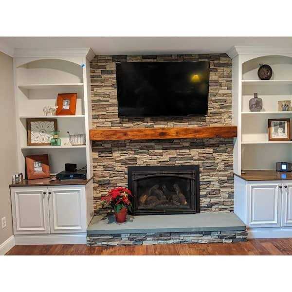 TRITAN BP Ledge Stone 48 in. x 24.25 in. Polyurethane Interlocking Siding Panel - MT - Mrs Treak