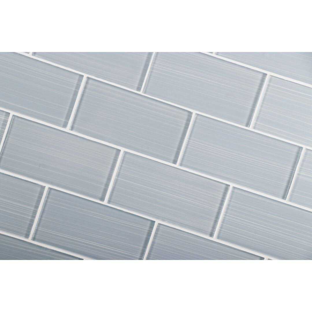 WS Tiles Hand Painted 3 in. x 6 in. Glass Subway 12 in. x 12 in. Mesh-Backed Wall Tile WST - Mrs Treak