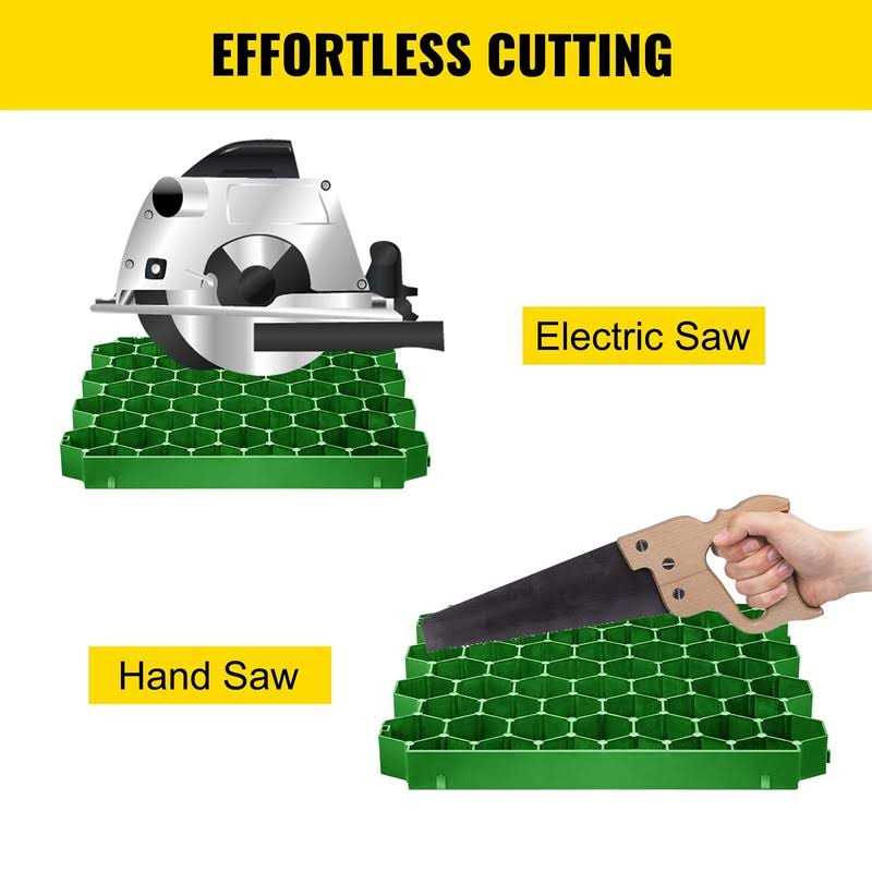 VEVOR Permeable Pavers 1.9 Depth Gravel Driveway Grid Flat-Interlocked Grass Pavers HDPE - MT - Mrs Treak