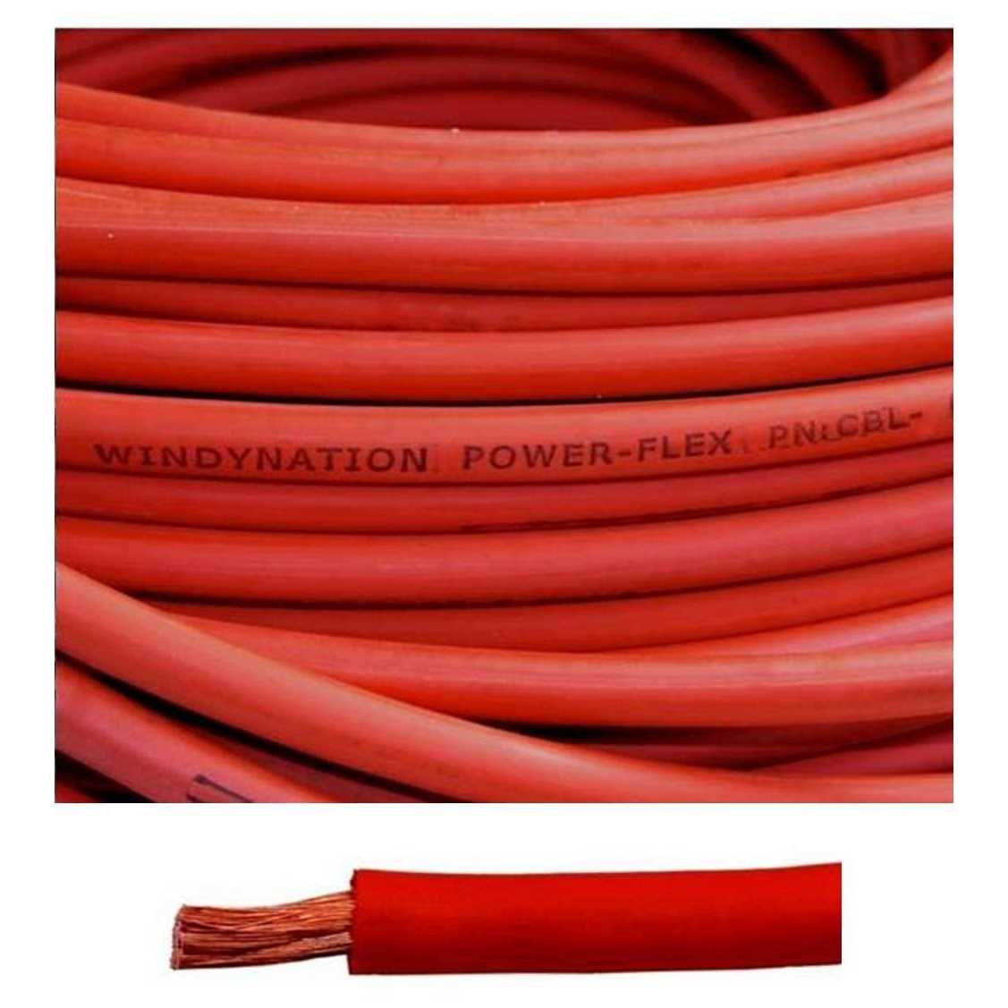 Windy Nation AWG Gauge Red + Black Pure Copper Battery Inverter Cables Solar - MT - Mrs Treak