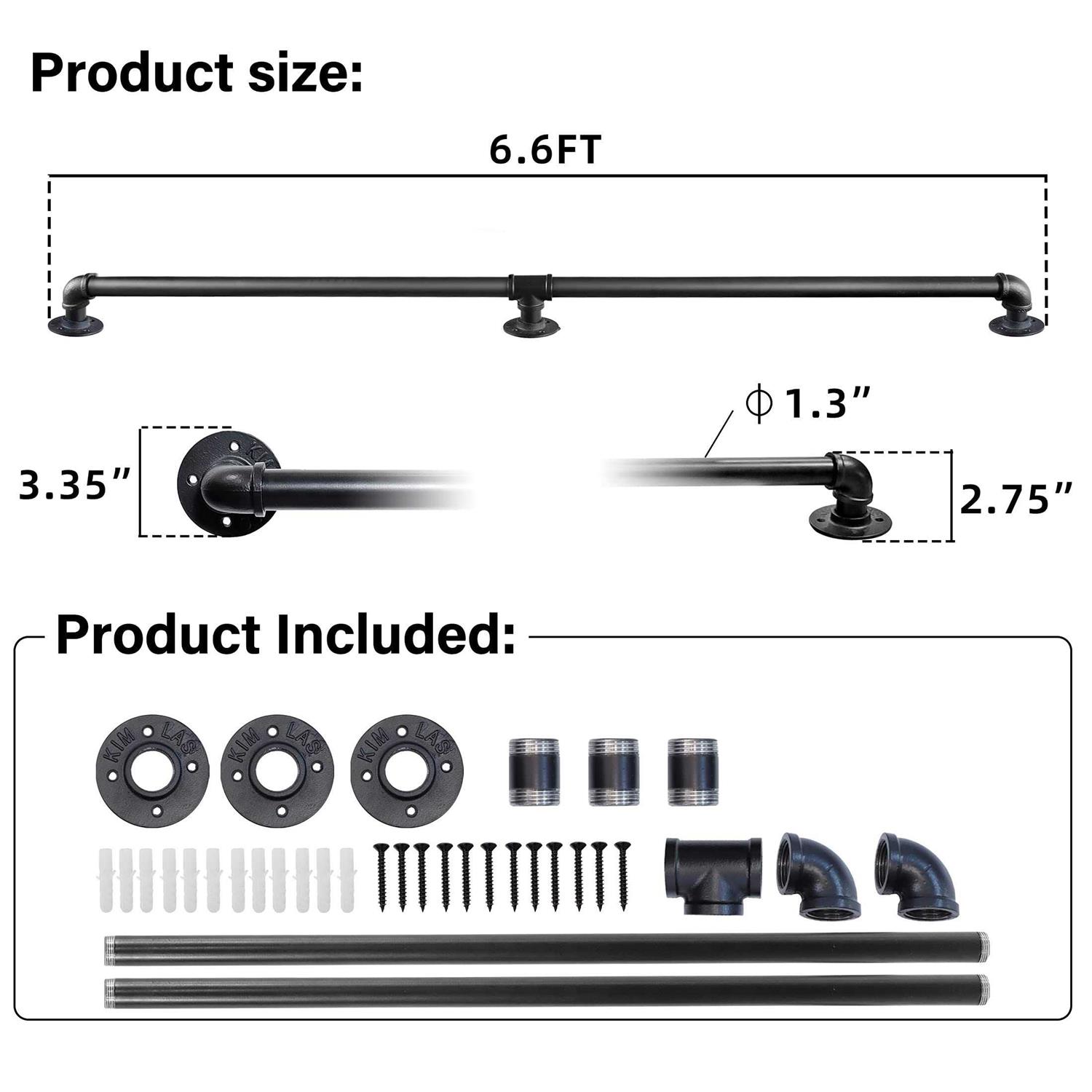 Toriexon Staircase Handrails Galvanized Steel Stair Railing Easy to Install - MT - Mrs Treak