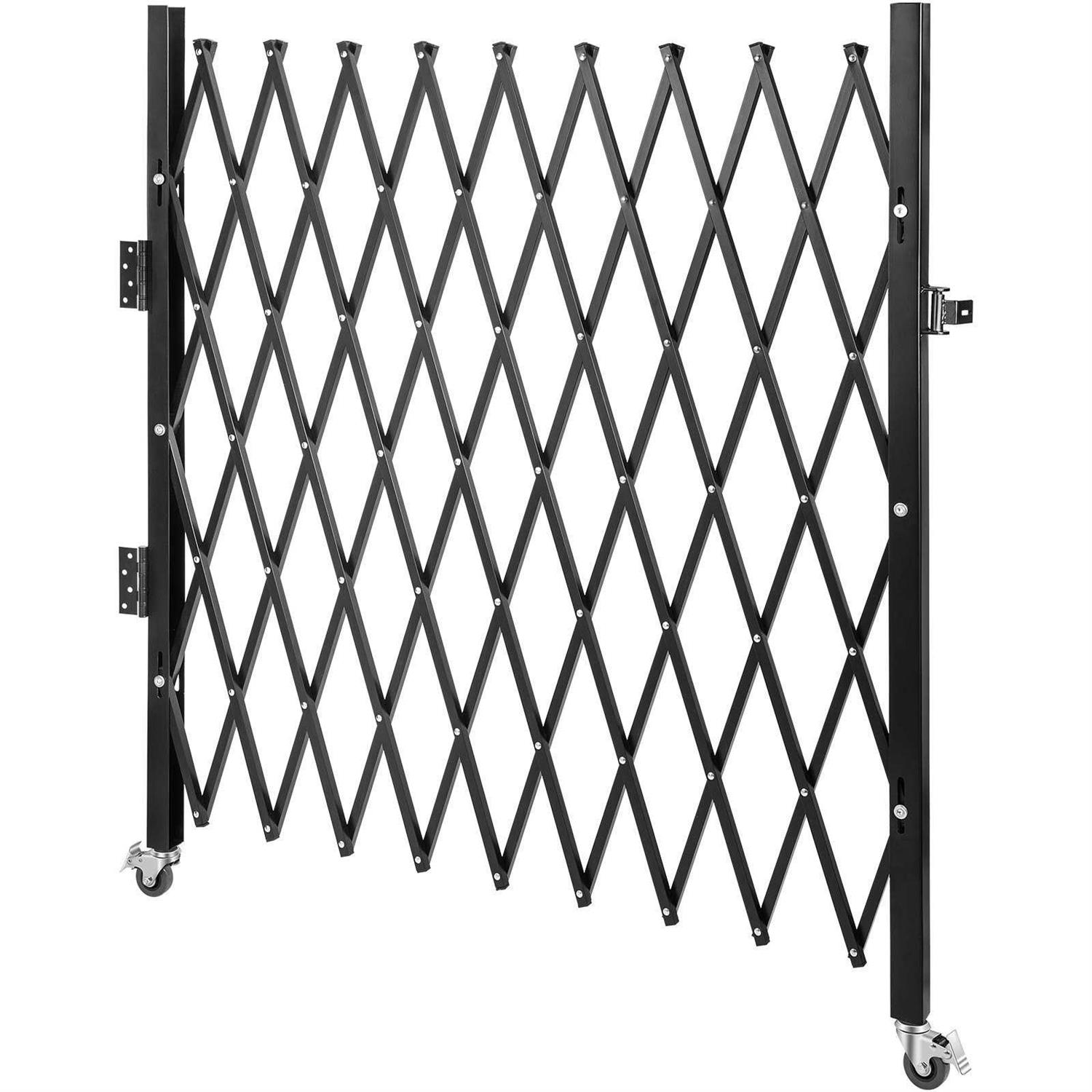 VEVOR Single Folding Security Gate H x Folding Door Gate Steel Accordion Security Gate Flexible Expanding Security Gate - MT - Mrs Treak