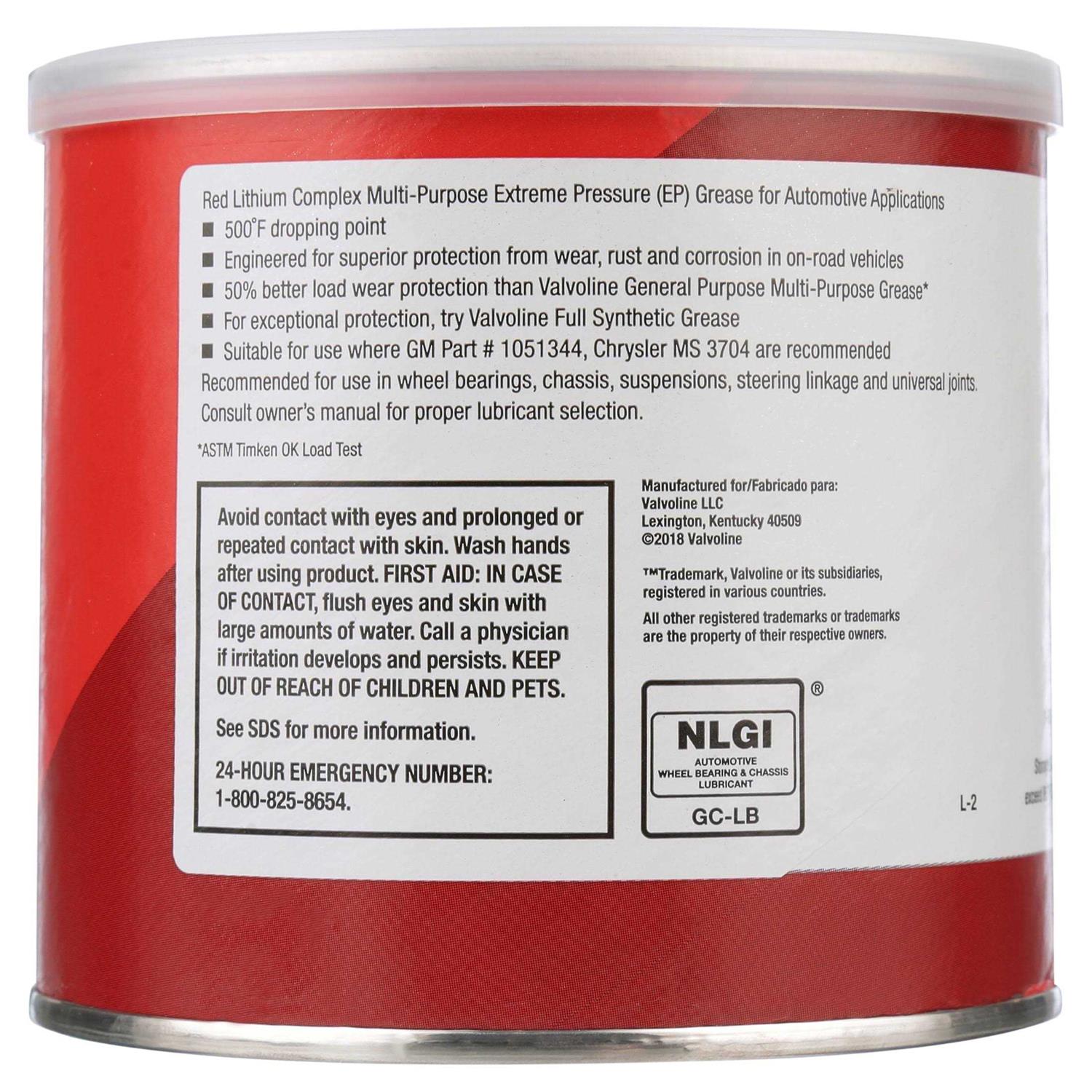Valvoline Grease 14.1 oz VV61510 - MT - Mrs Treak