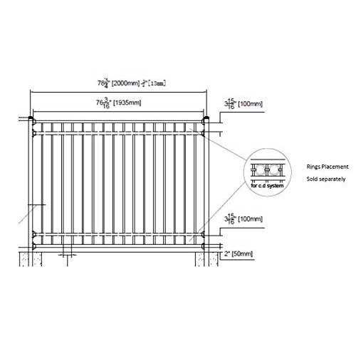 Xcel Black Steel Anti-Rust Fence Gate Flat End Pickets 4ft W x 5ft H - MT - Mrs Treak