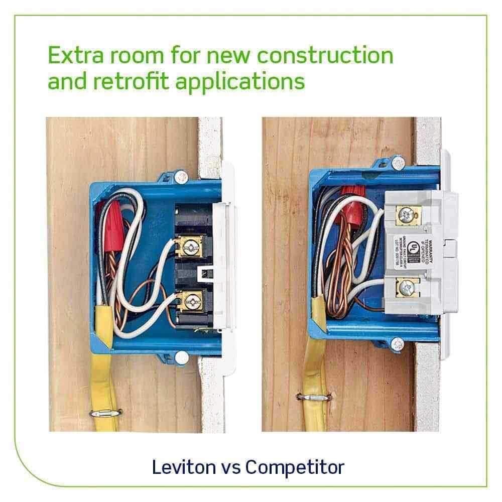 Leviton 15 Amp 125-Volt Duplex SmarTest Self-Test SmartlockPro Tamper Resistant GFCI Outlet - MT - Mrs Treak