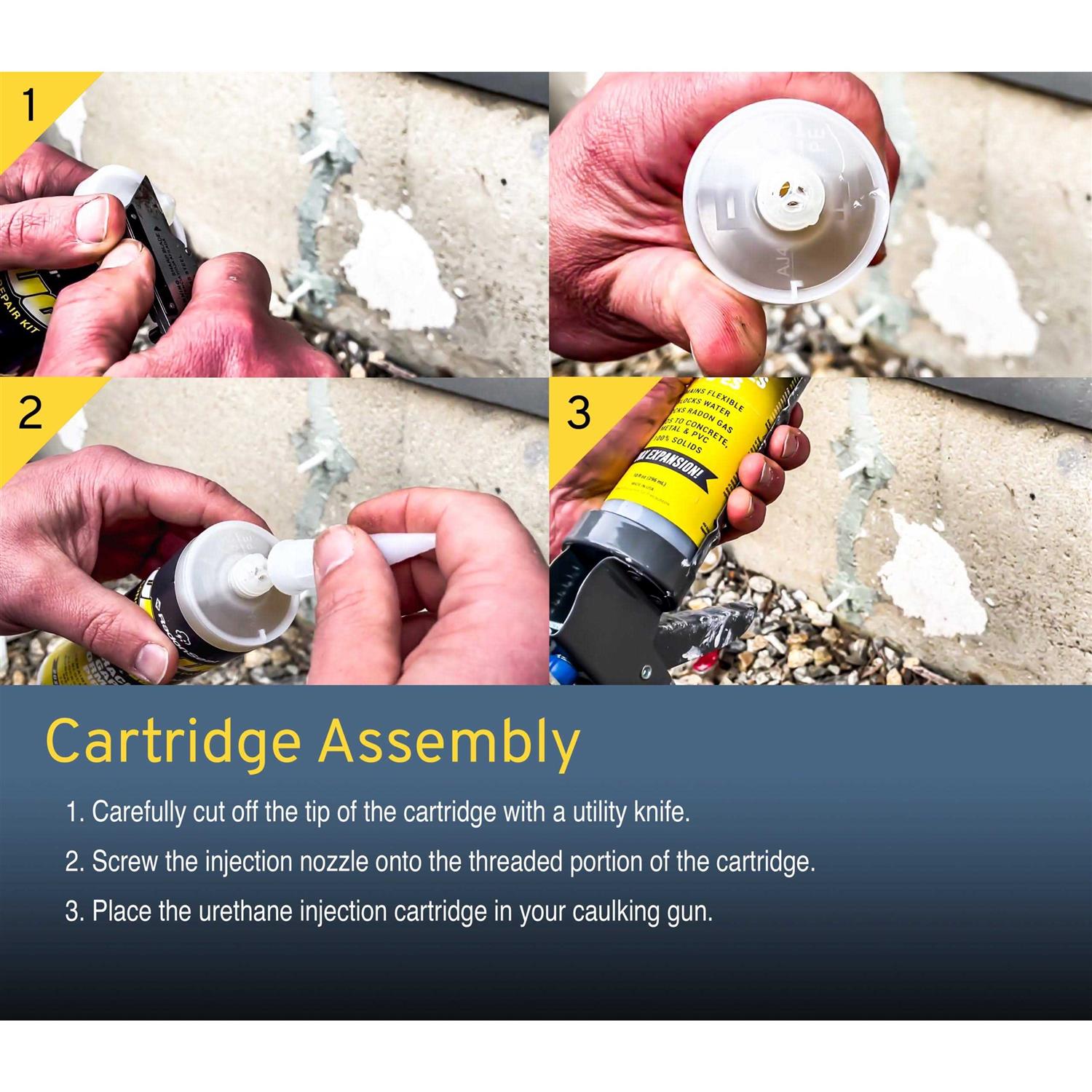 uPlug Concrete Foundation Crack Repair Kit. Repair Leaking Basement & Foundation Wall Cracks & Seams - MT - Mrs Treak