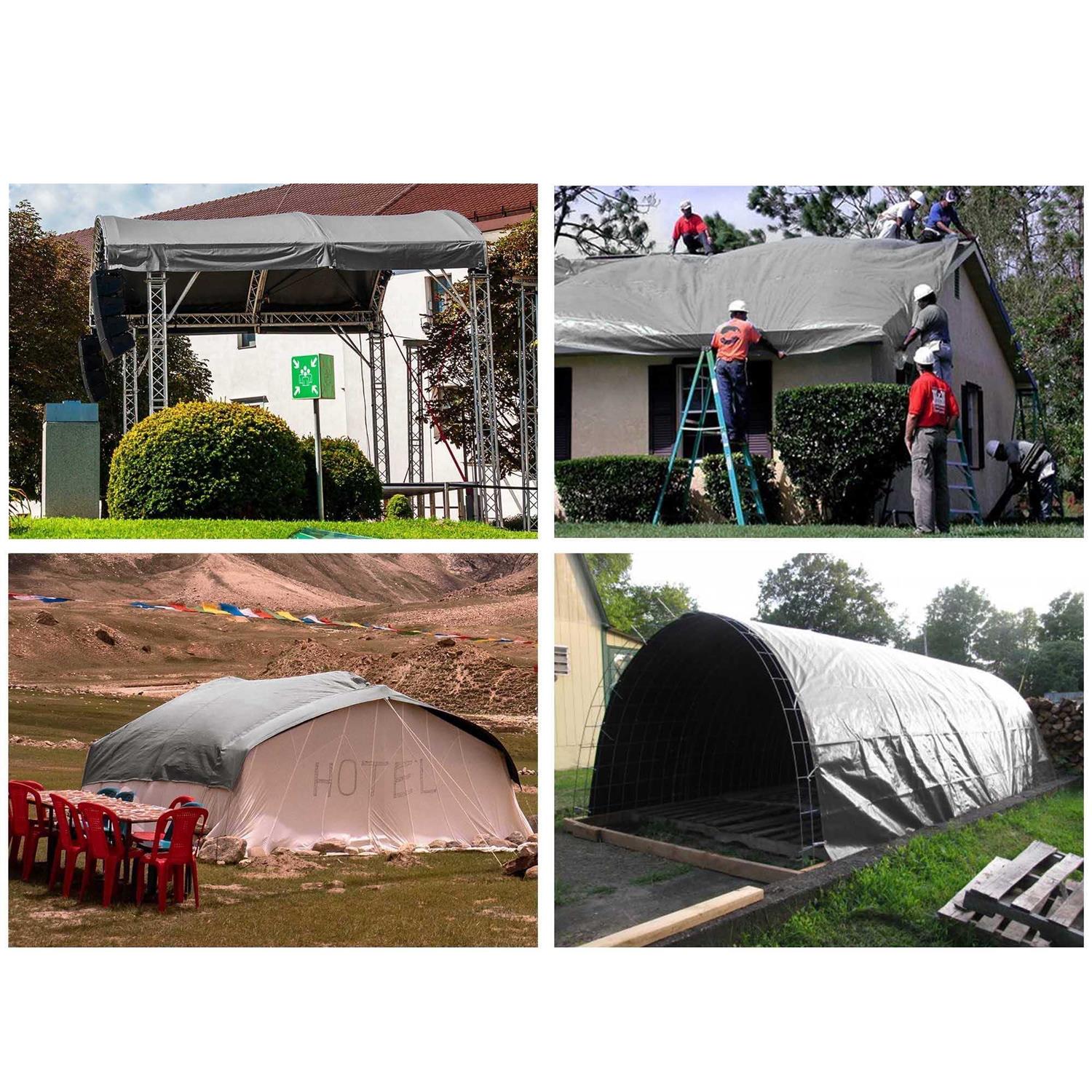 Yescom Heavy Duty Reinforced Poly Tarp Multi Purpose Canopy Tent Cover Waterproof Tarpaulin - MT - Mrs Treak