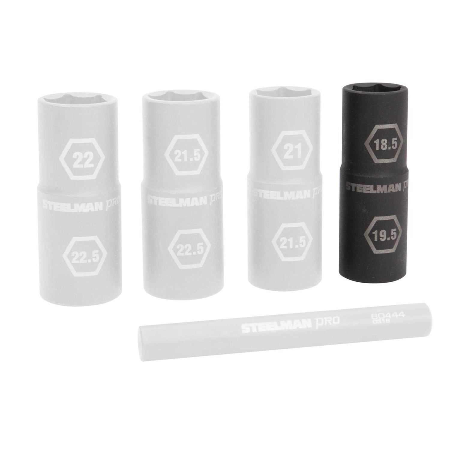 Steelman PRO 1/2-Inch Drive 6-Point Thin Wall Impact Flip Socket - MT - Mrs Treak