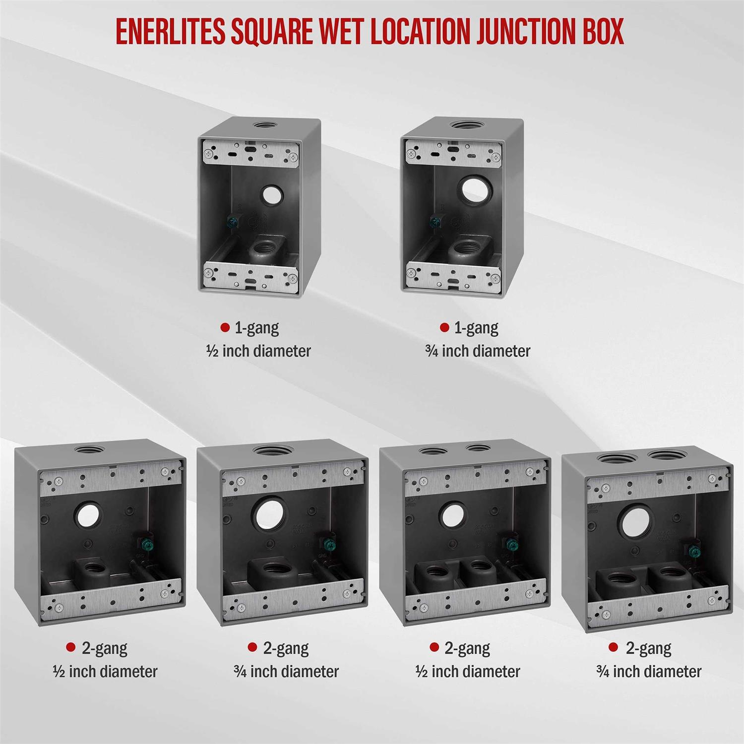 Enerlites Weatherproof Outdoor Cover for Decorator GFCI Receptacle - MT - Mrs Treak