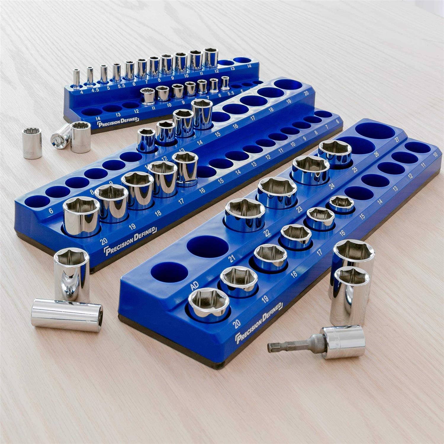 Precision Defined Magnetic Tool Socket Organizer Holder - MT - Mrs Treak