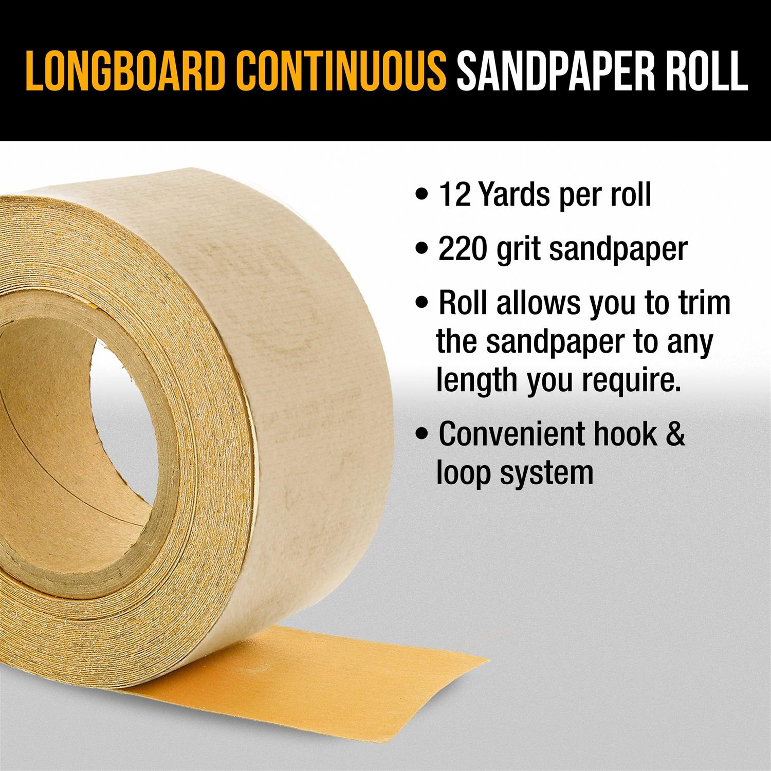 Dura-Gold Premium Grit Gold Longboard Continuous Sandpaper Roll - MT - Mrs Treak