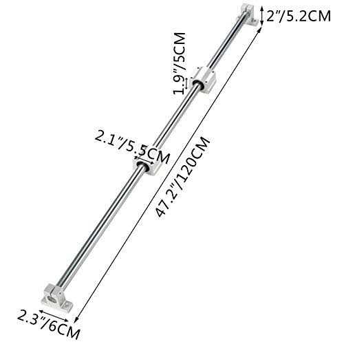 VEVOR Linear Rail Set, SBR20 2 PCS SBR20 4 PCS SBR20UU Slide Blocks, Linear - MT - Mrs Treak