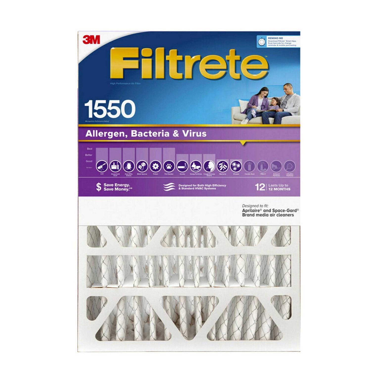 Filtrete Allergen Plus Odor Reduction HVAC Furnace Air Filter 1200 Mpr - MT - Mrs Treak