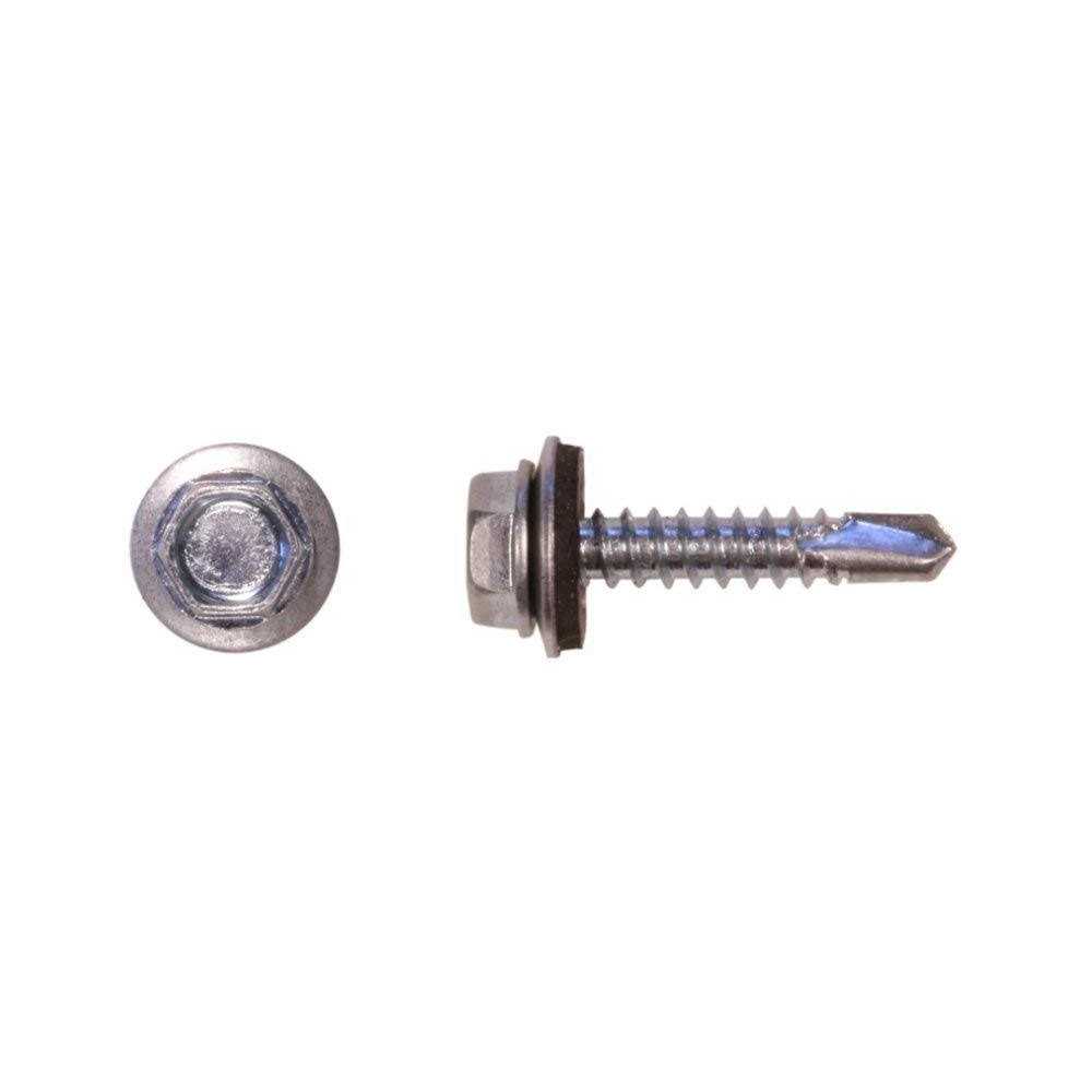 U-Turn Fasteners Inc U-Turn 10 x 1 Hex Self Tapping Tek Screws with Rubber Washer - MT - Mrs Treak