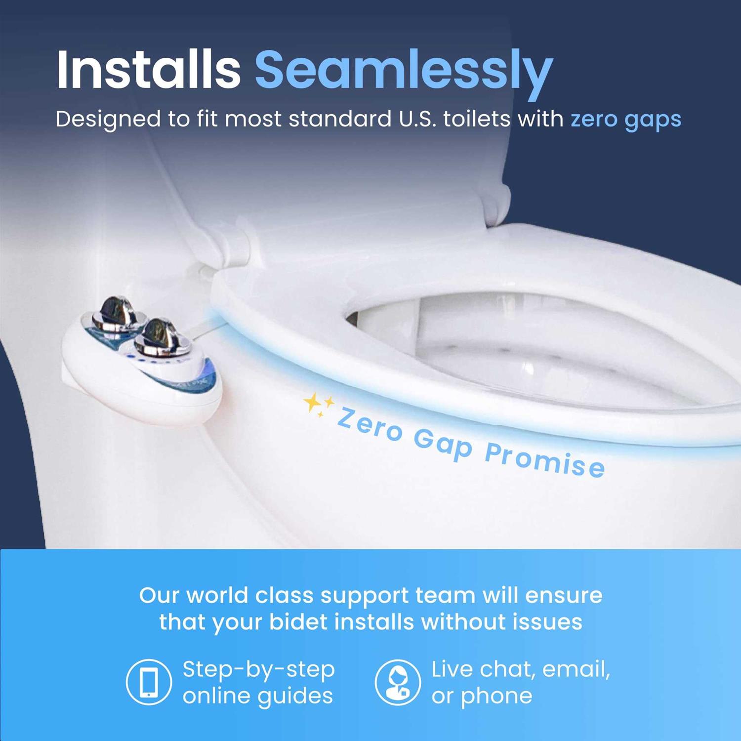 Luxe Bidet Neo 185 Self-Cleaning, Non-Electric Bidet Attachment, Rear and Feminine Wash - MT - Mrs Treak