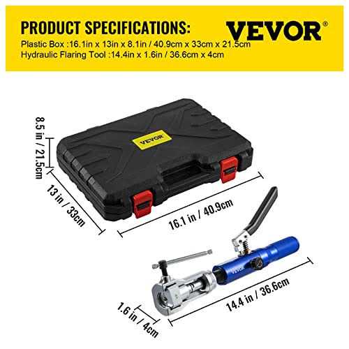 VEVOR Hydraulic Flaring Tool Kit 45 Double Flaring Tool Brake Repair Brake Flaring Tools - MT - Mrs Treak