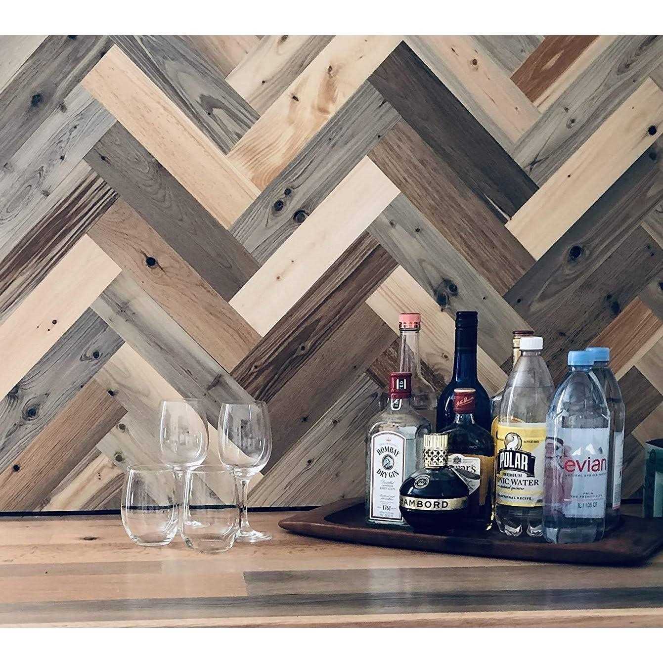 Timberchic Herringbone Pattern Wall Planks – Baxter Blonde - MT - Mrs Treak